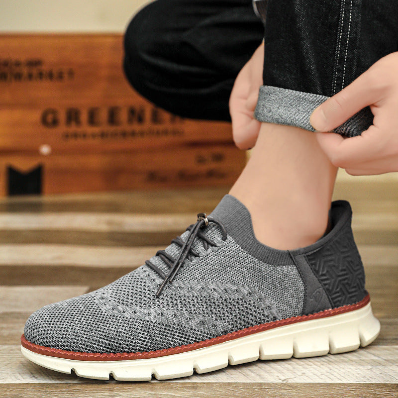 Zapatos Brogue de Malla para Hombre con Suela de Goma Flexible y Cierre de Cordones